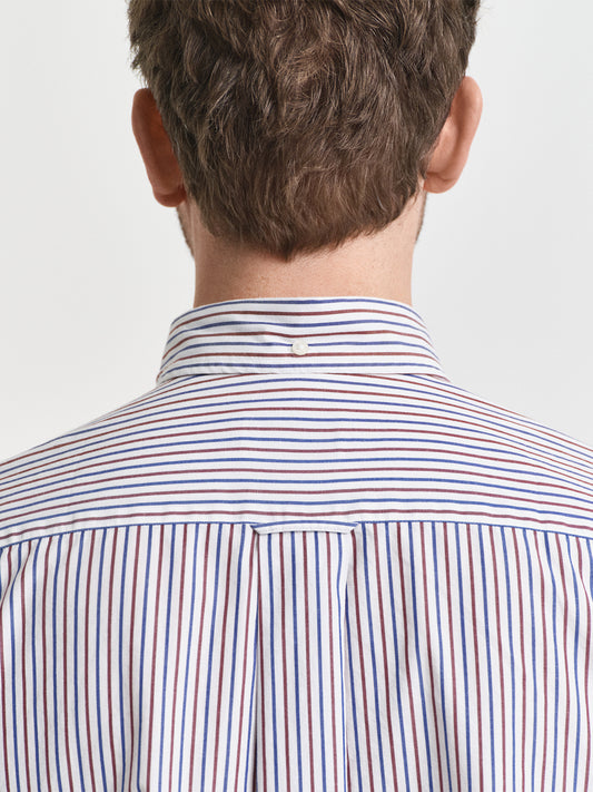 Gant Men Red Striped Collar Shirt