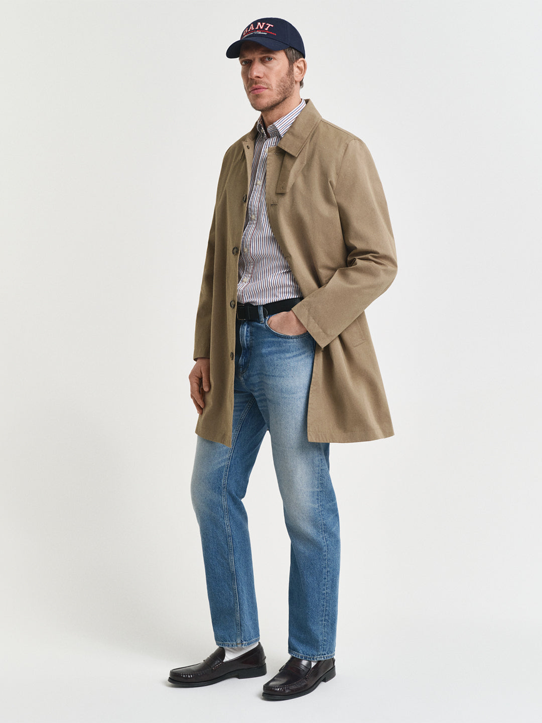 Gant Men Red Striped Collar Shirt