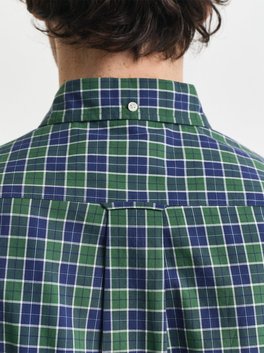 Gant Men Green Checks Collar Shirt