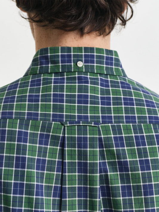 Gant Men Green Checks Collar Shirt