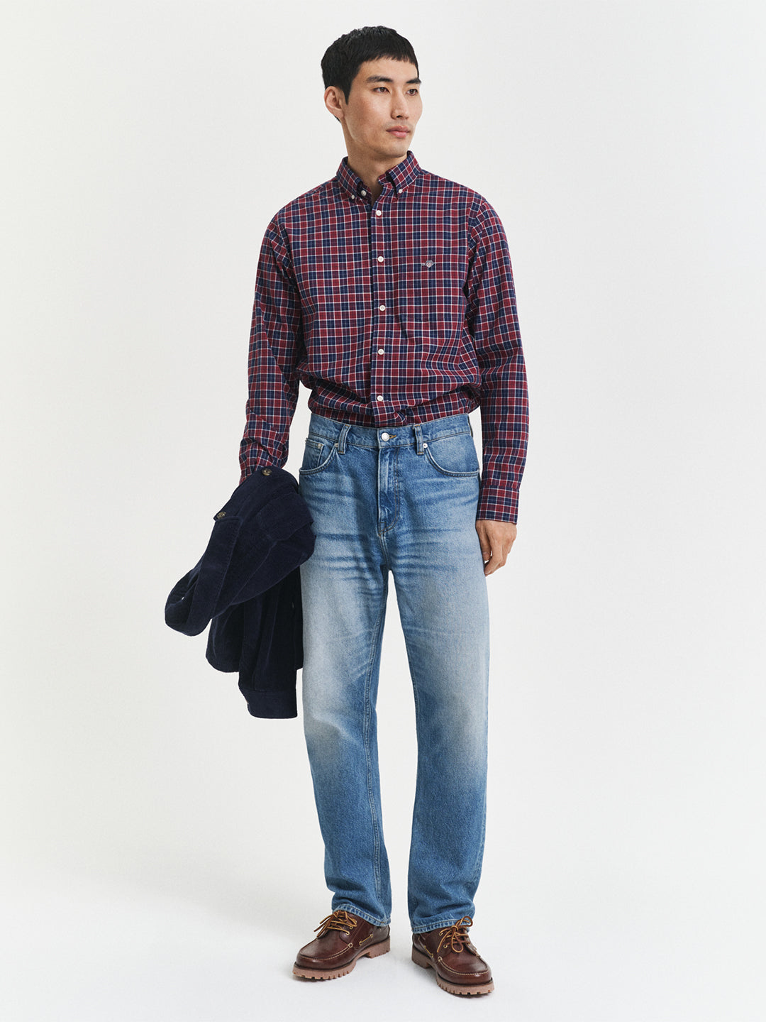 Gant Men Red Checks Collar Shirt