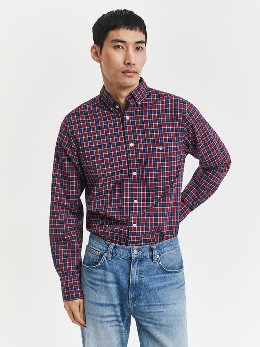 Gant Men Red Checks Collar Shirt