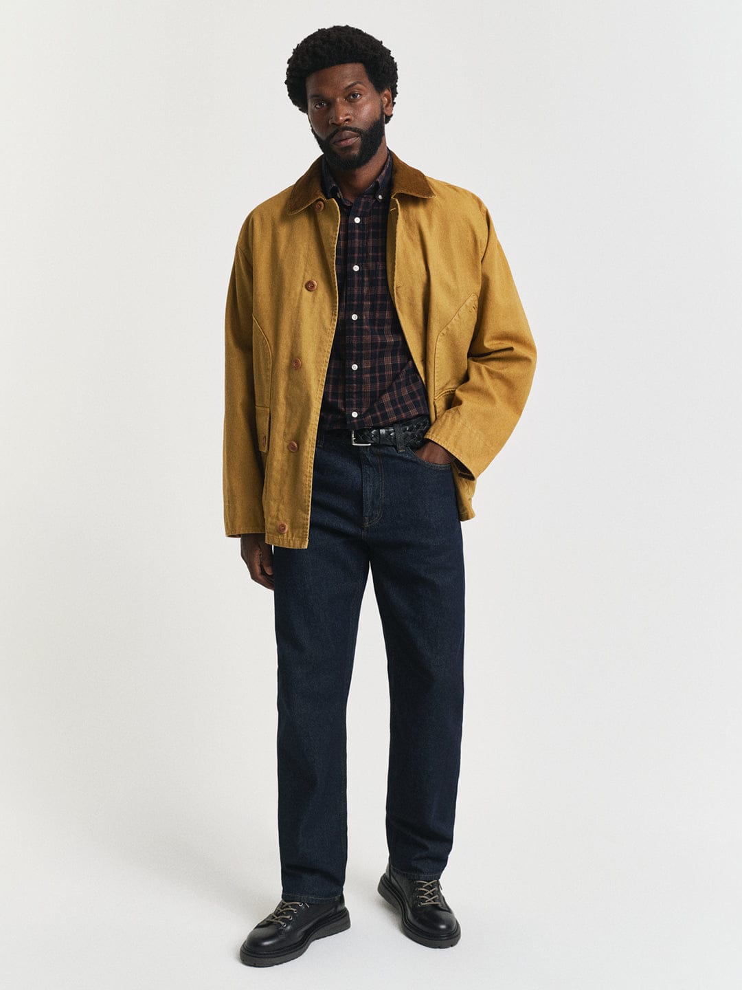 Gant Men Blue Checks Collar Shirt