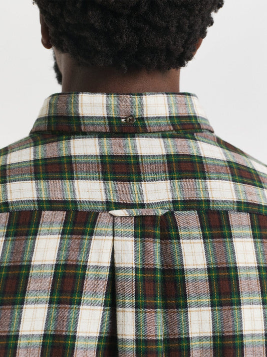 Gant Men Cream Checks Collar Shirt