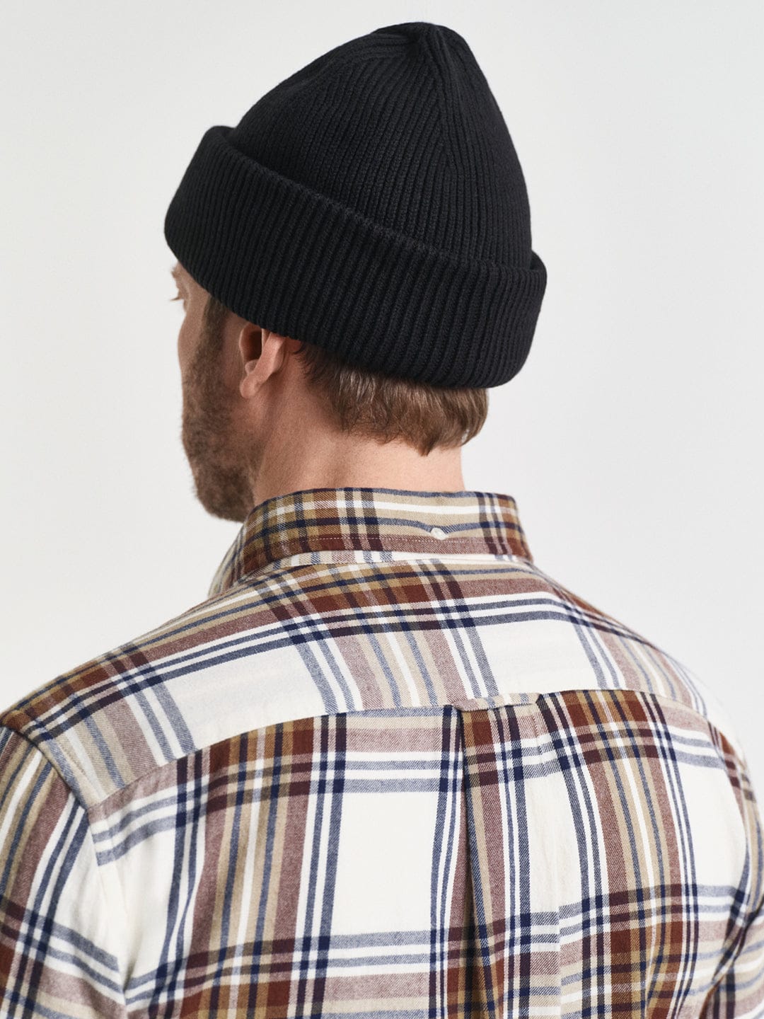 Gant Men Cream Checks Collar Shirt