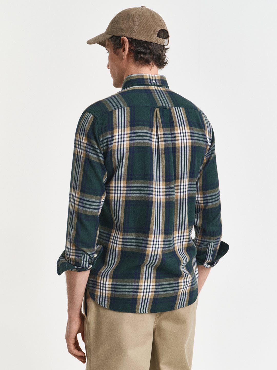Gant Men Green Checks Collar Shirt