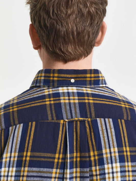 Gant Men Blue Checks Collar Shirt