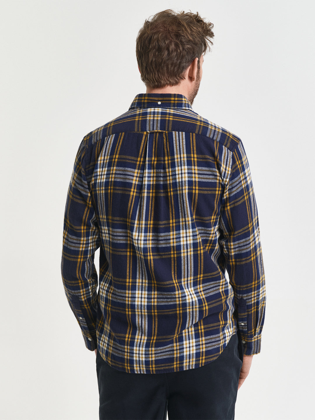 Gant Men Blue Checks Collar Shirt
