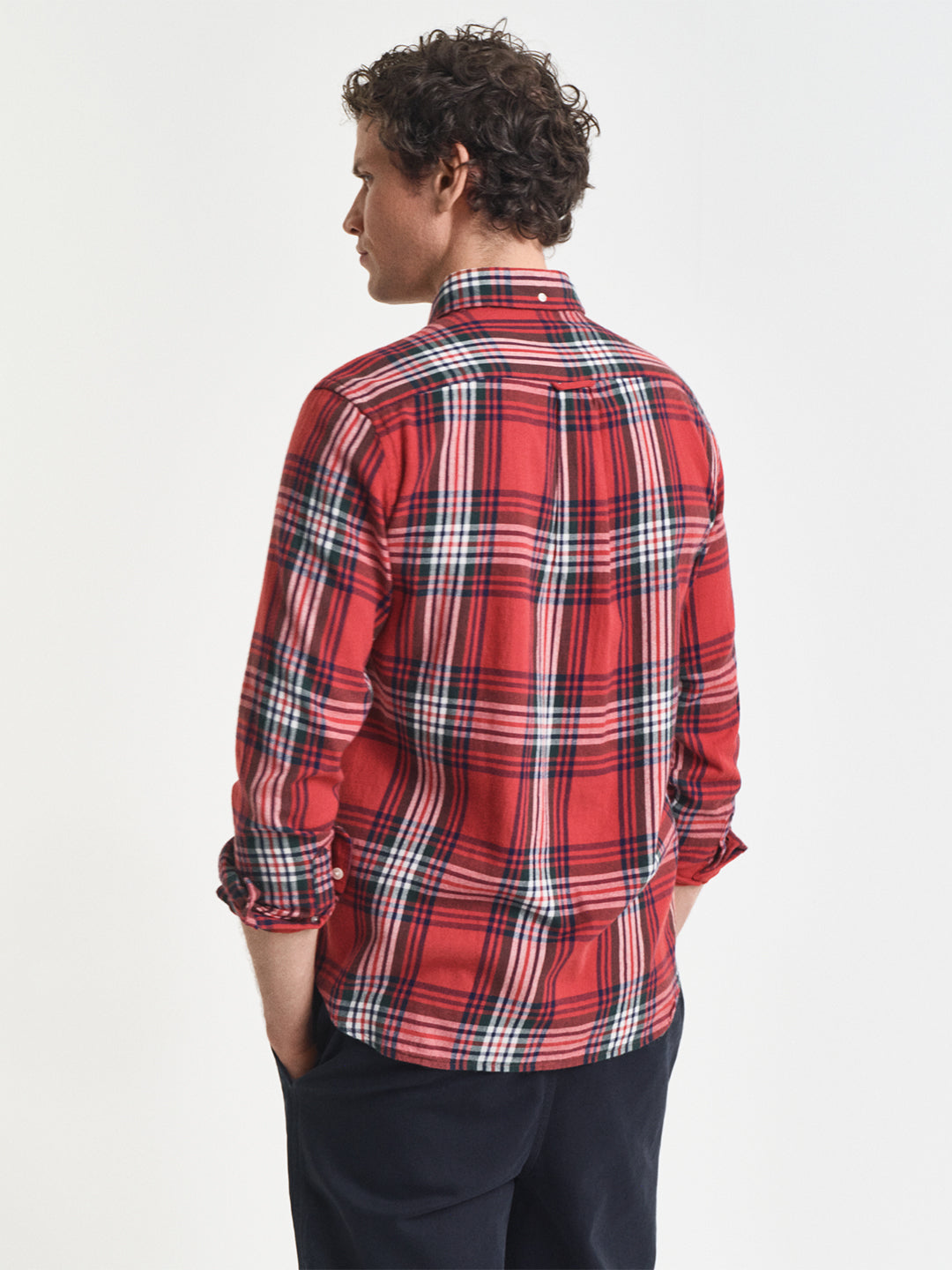Gant Men Red Checks Collar Shirt