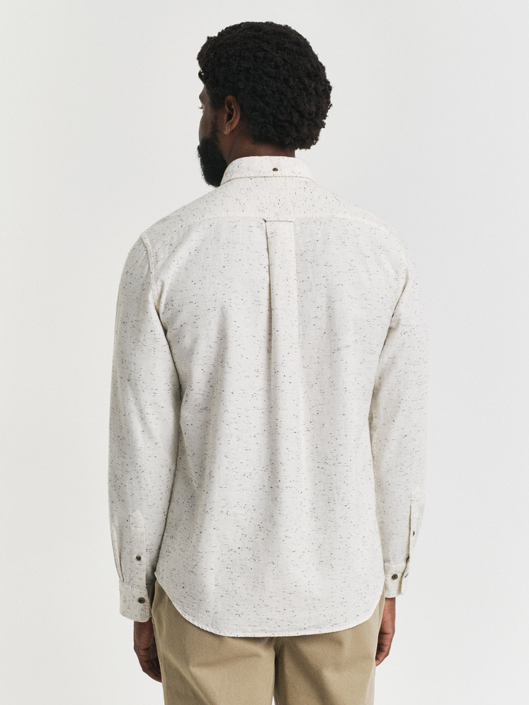 Gant Men Cream Solid Collar Shirt