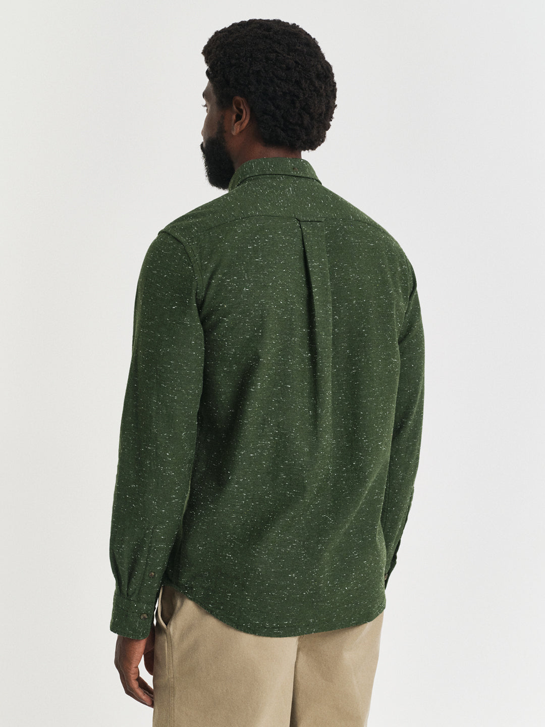 Gant Men Green Solid Collar Shirt