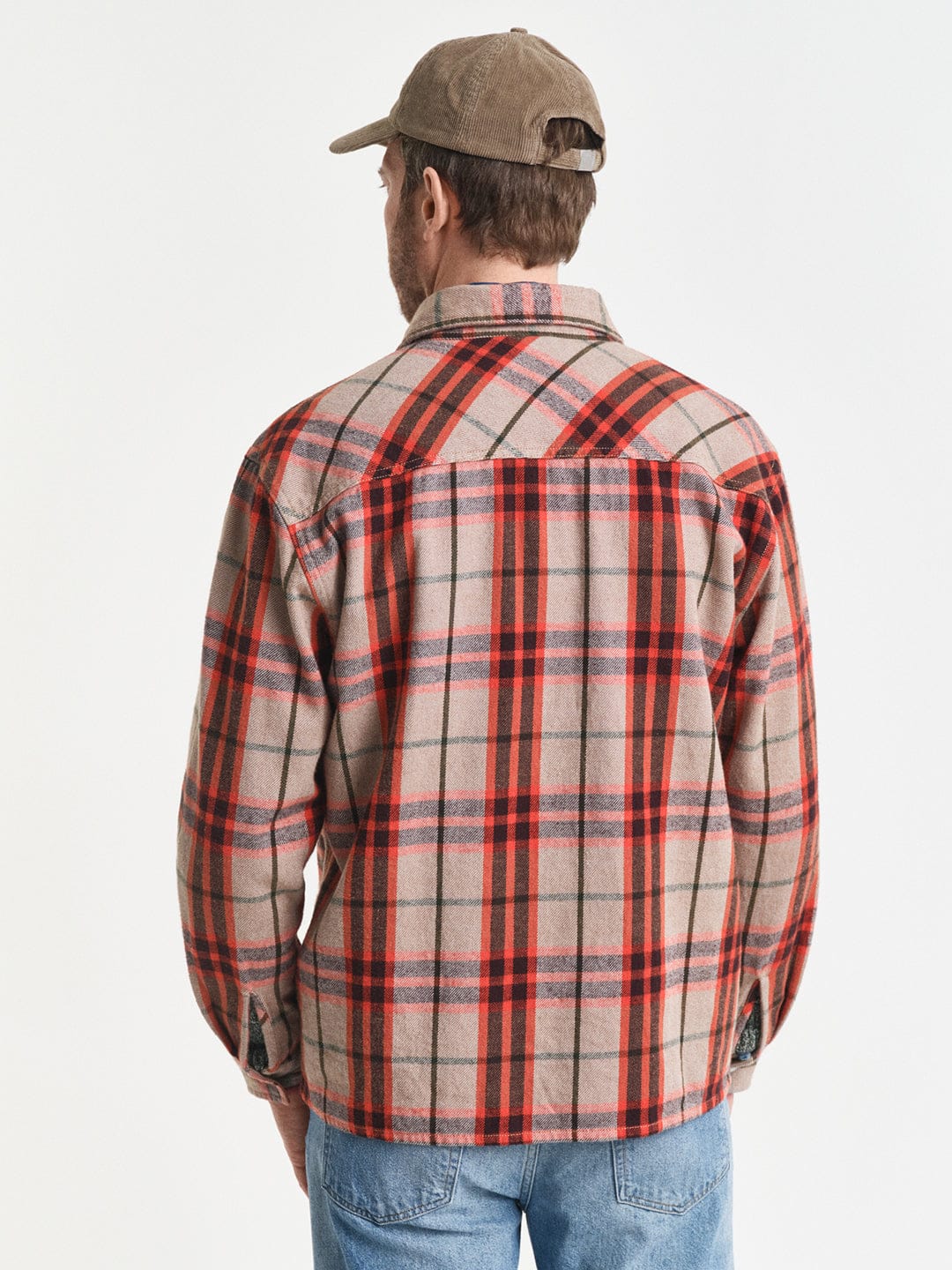 Gant Men Orange Checks Collar Shirt