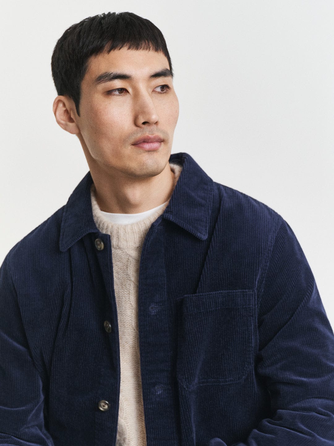 Gant Men Blue Solid Collar Shirt