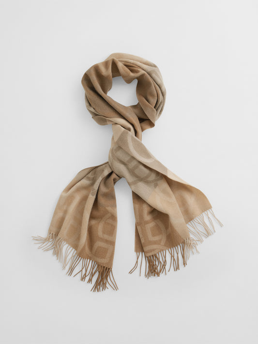 Gant Women Brown Jacquard Scarf