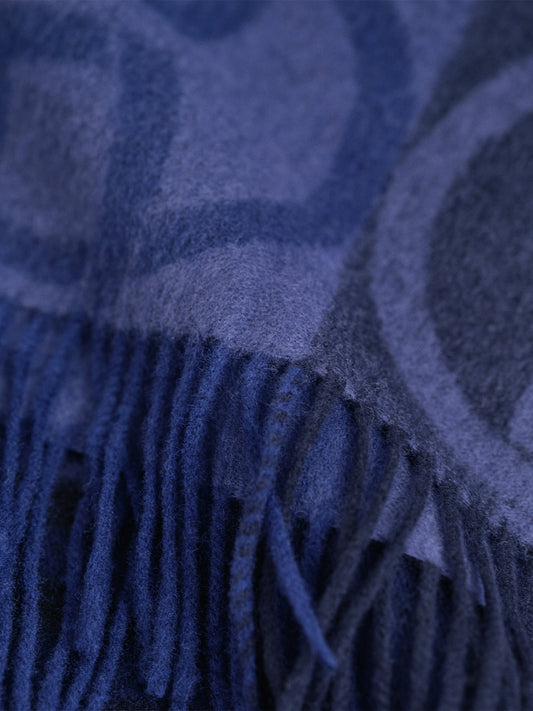 Gant Women Blue Jacquard Scarf