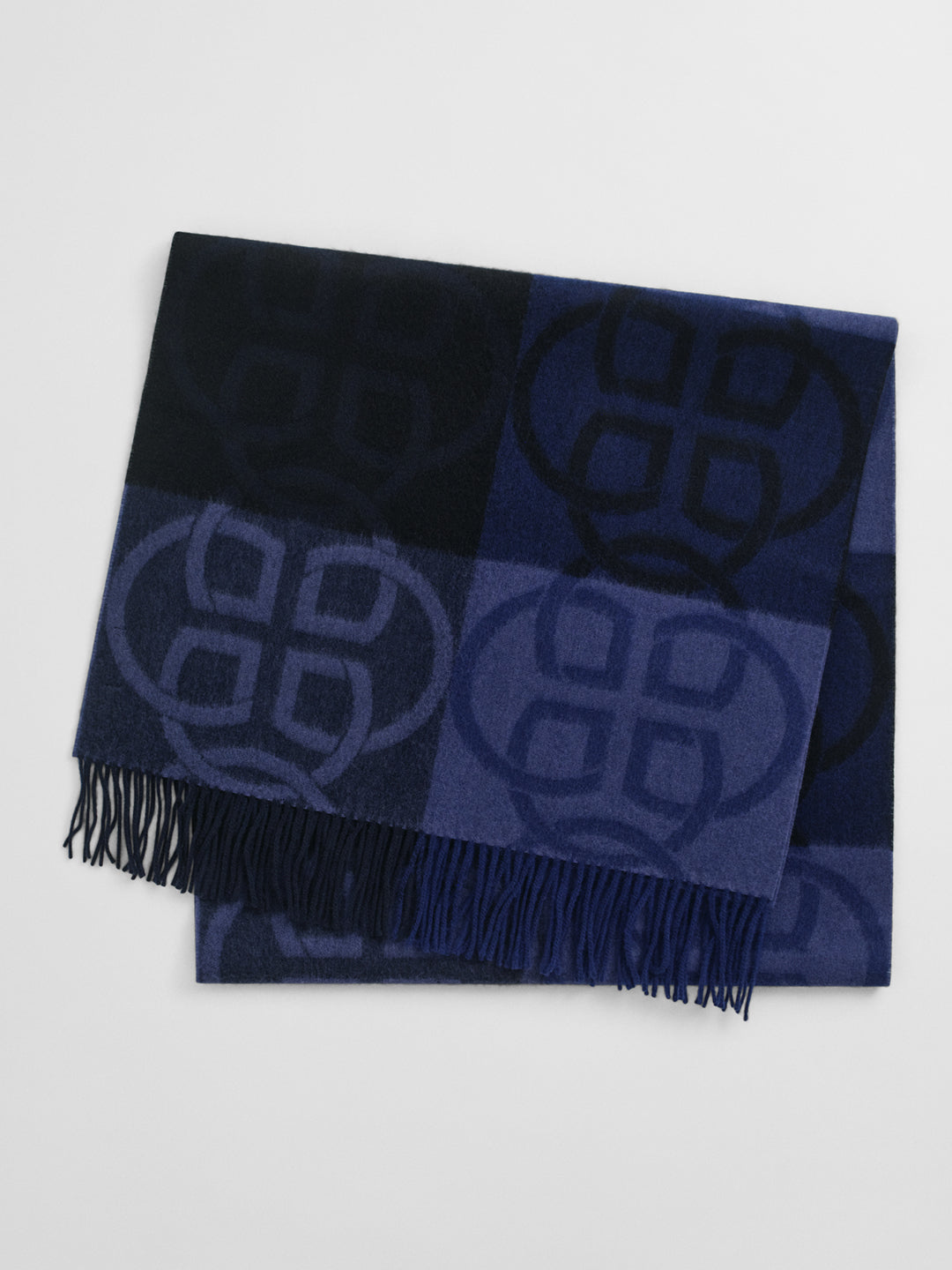 Gant Women Blue Jacquard Scarf
