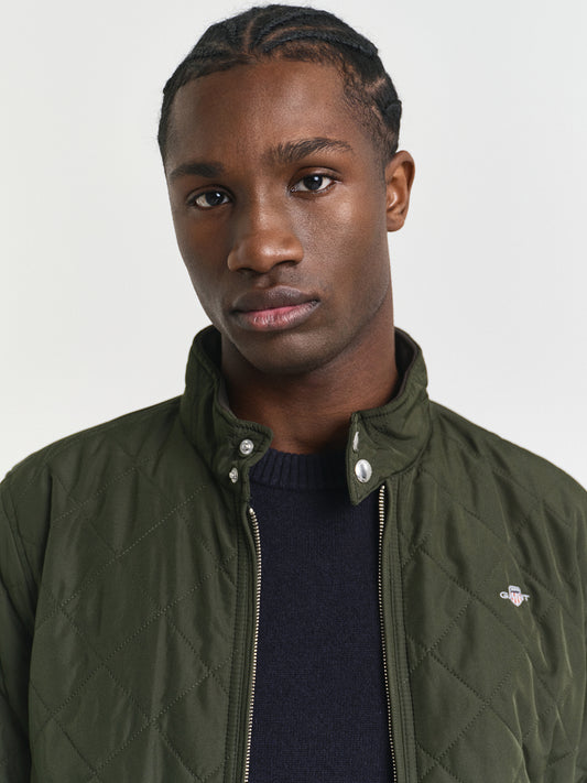 Gant Men Green Solid Collar Jacket