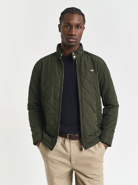 Gant Men Green Solid Collar Jacket
