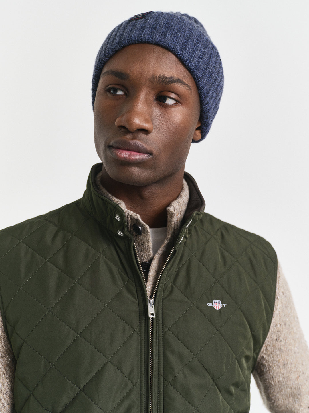 Gant Men Green Solid Collar Jacket