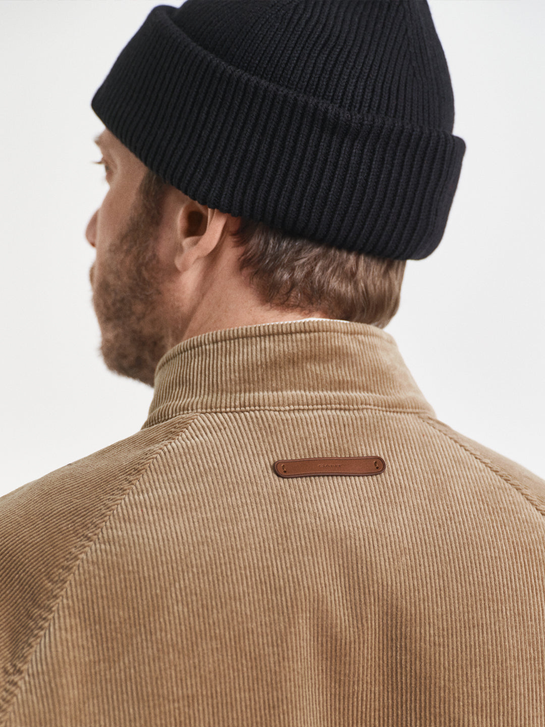 Gant Men Khaki Solid Collar Jacket