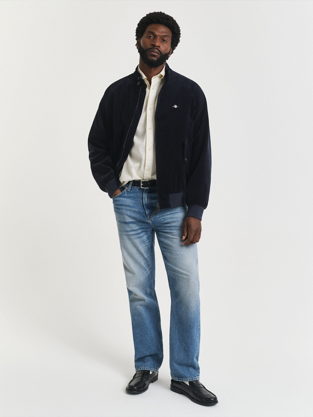 Gant Men Blue Solid Collar Jacket