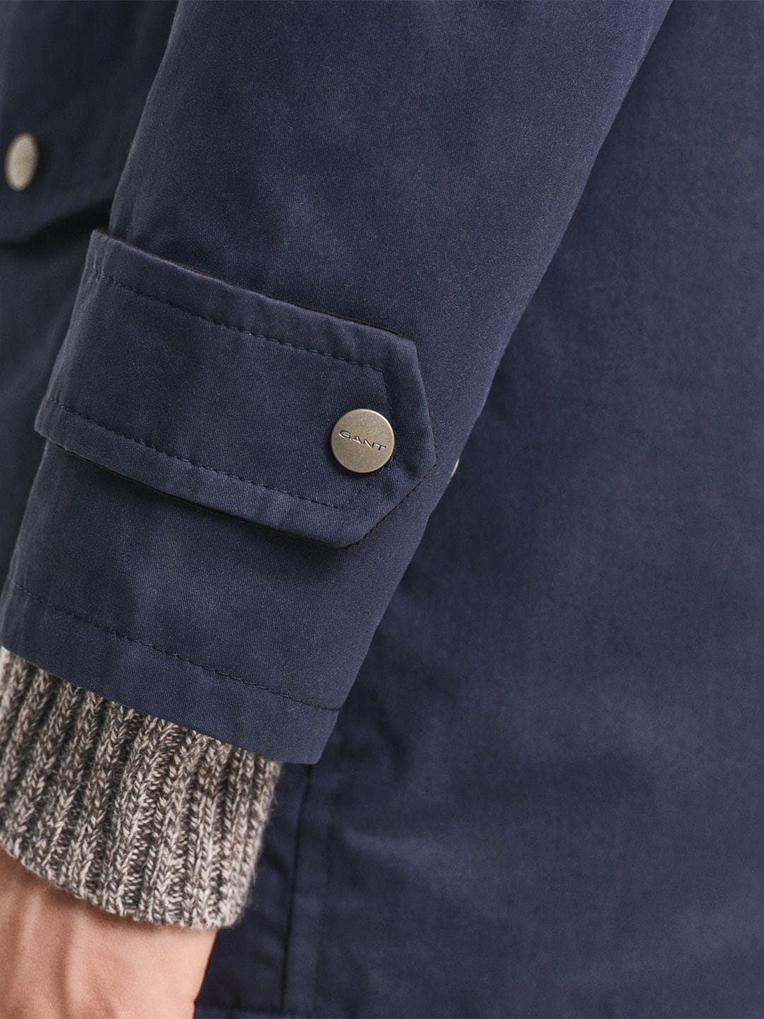 Gant Men Blue Solid Collar Jacket