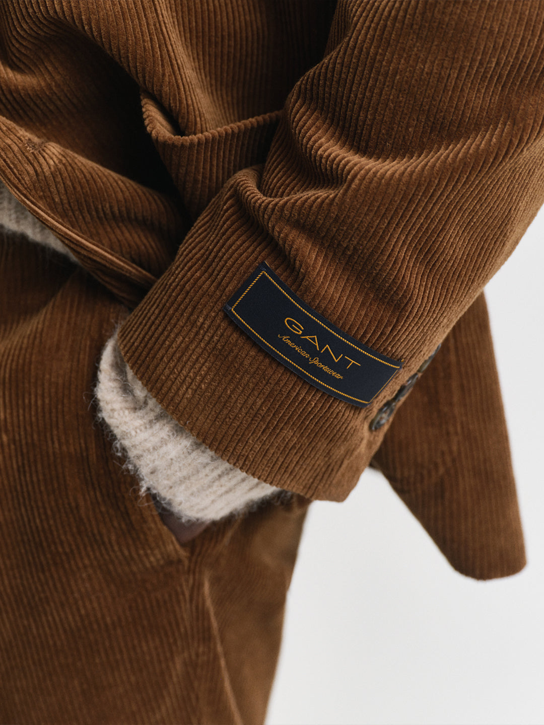 Gant Men Brown Solid Collar Blazer