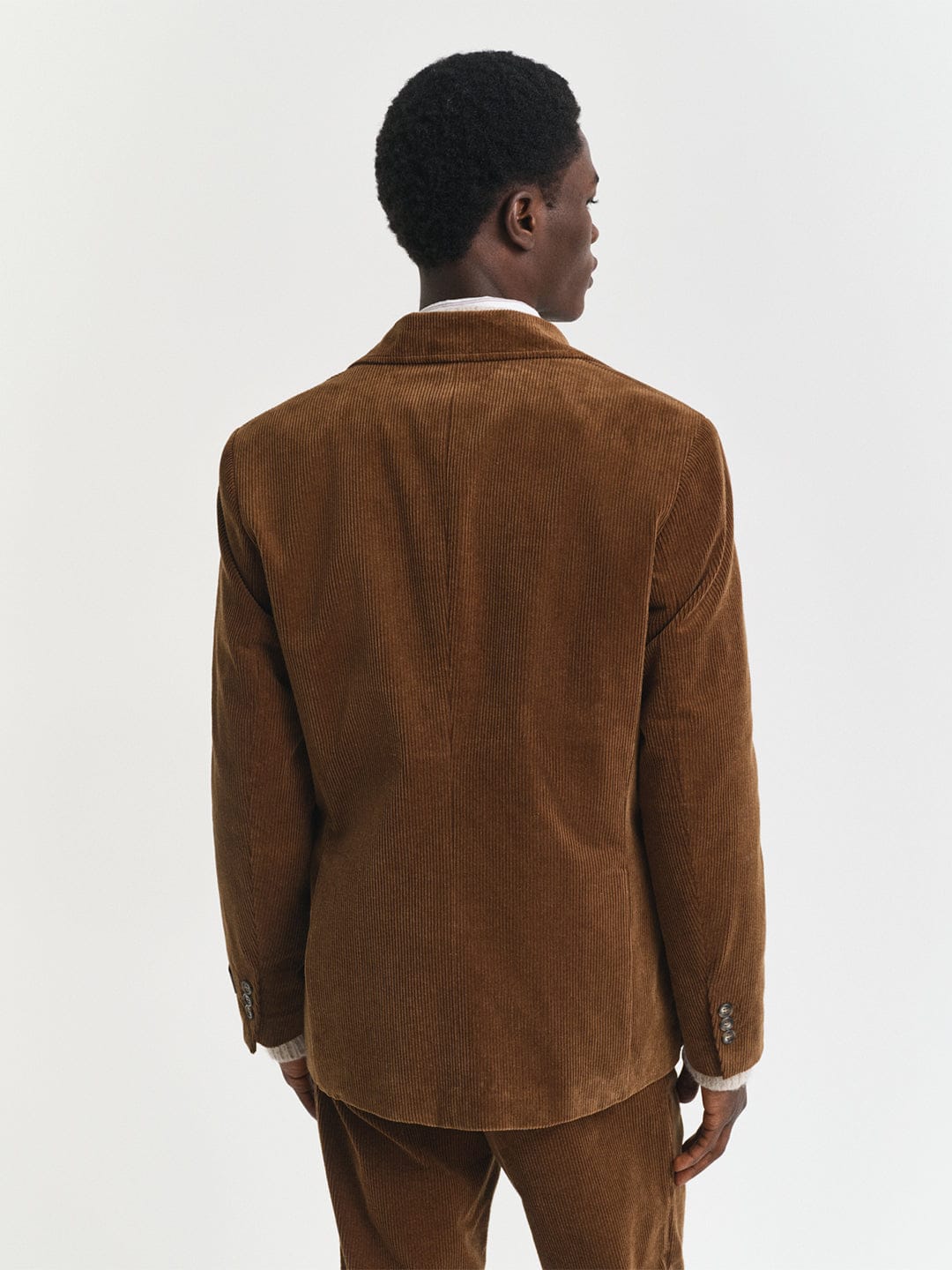 Gant Men Brown Solid Collar Blazer