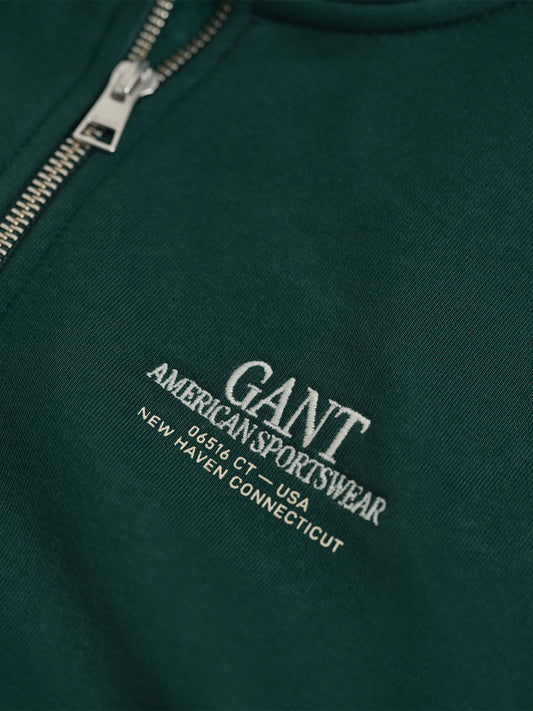 Gant Boys Green Graphic Turtle Neck Sweatshirt