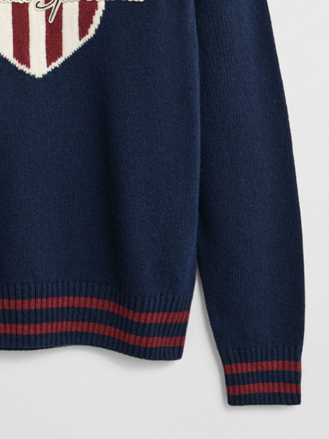 Gant Boys Blue Graphic Round Neck Sweater