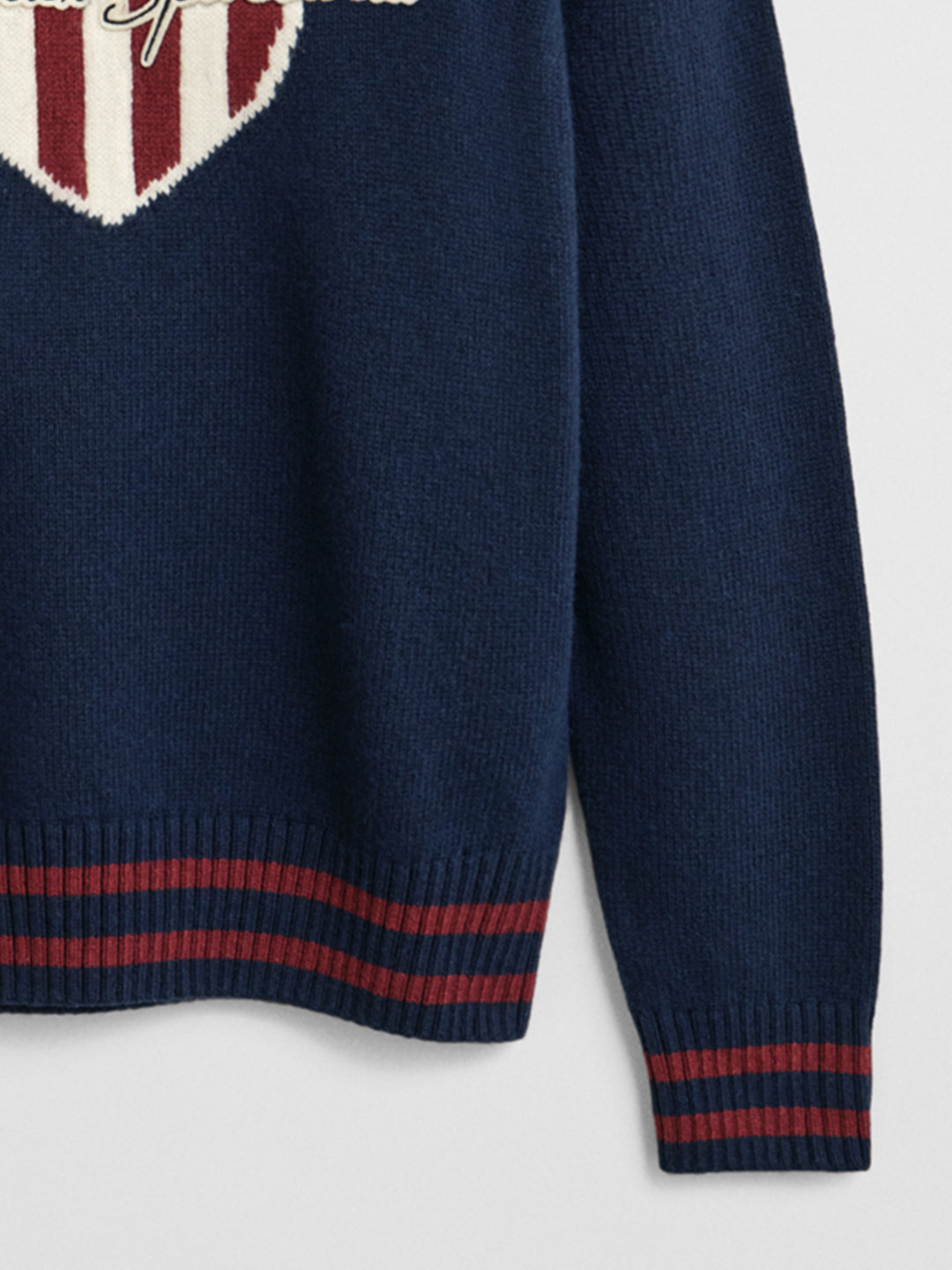 Gant Boys Blue Graphic Round Neck Sweater