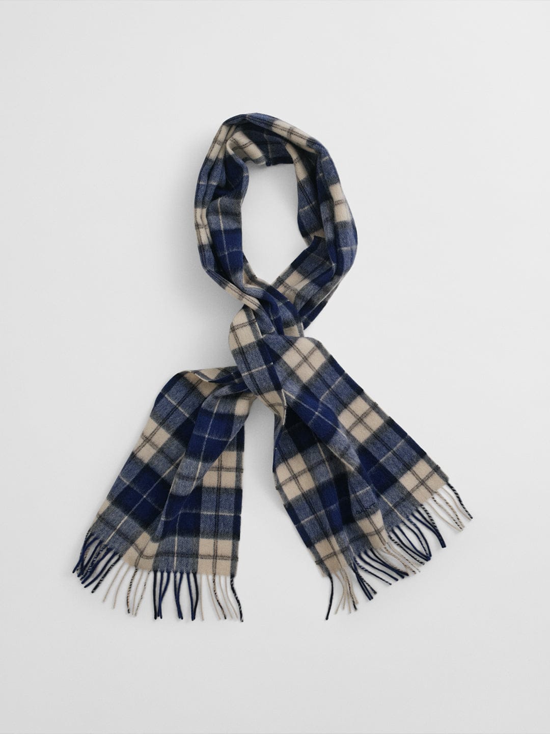 Gant Men Blue Checks Scarf