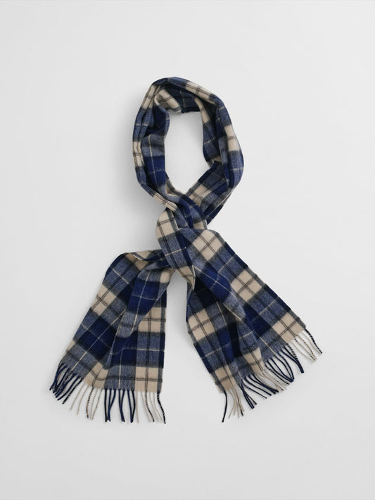Gant Men Blue Checks Scarf