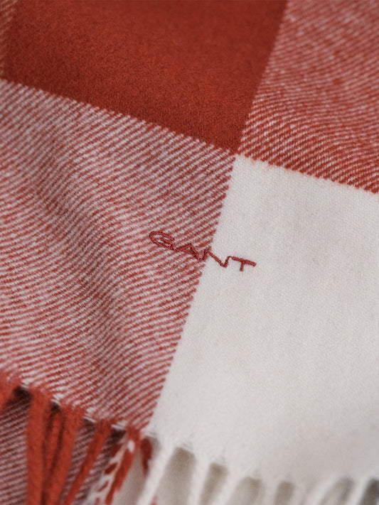 Gant Men Red Checks Scarf