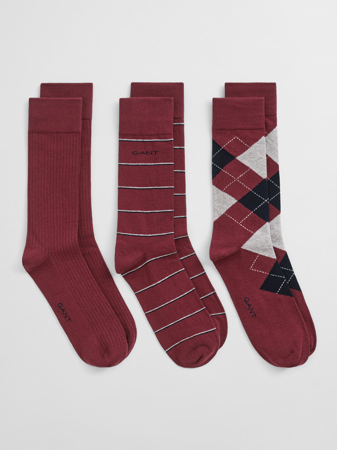 Gant Men Red Argyle Socks