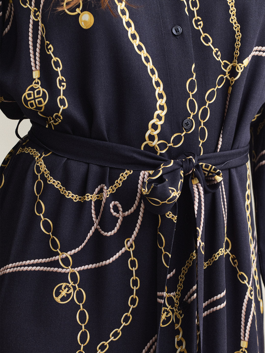 Gant Women Navy Blue Printed Regular Fit Dress