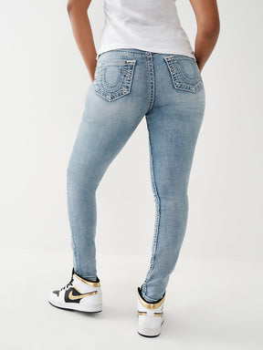 True Religion Super T Jennie Super Skinny Blue Mid Rise Jeans