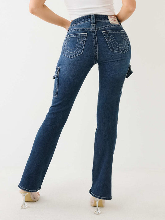 True Religion Women Blue Solid Slim Fit Mid-Rise Jeans