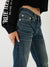 True Religion SN Ricki Straight Fit Blue Solid Jeans