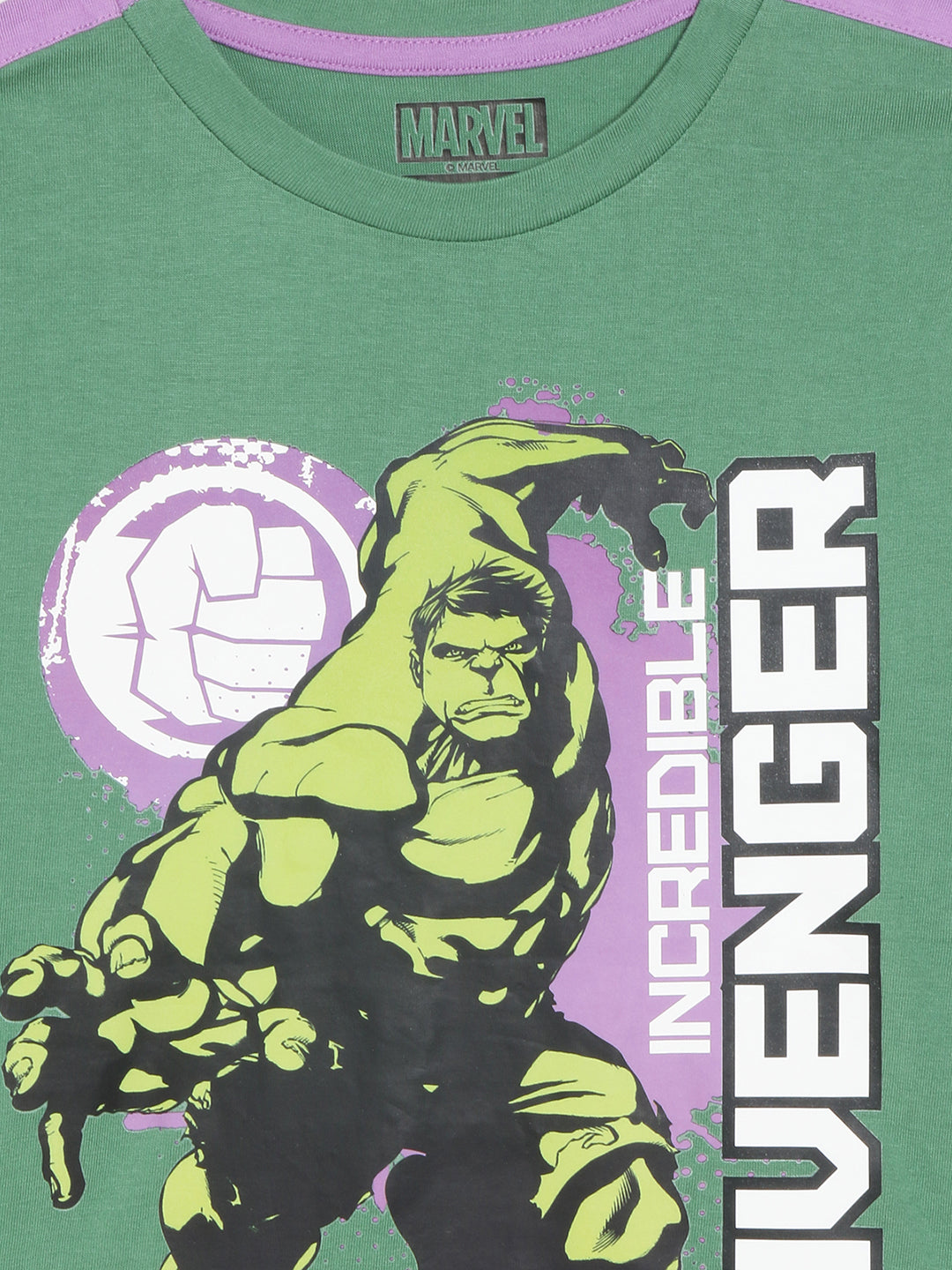 Blue Giraffe Boys Green Printed Round Neck Full Sleeves Tshirt