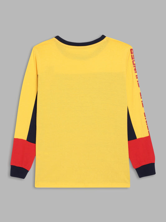 Blue Giraffe Boys Multicolor Printed Round Neck Full Sleeves Tshirt