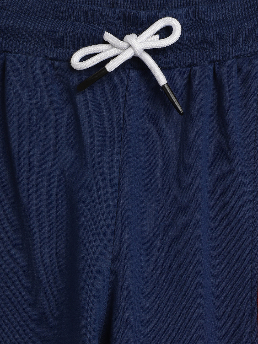 Blue Giraffe Boys Navy Blue Printed Straight Fit Mid-Rise Jogger Style Track Pants