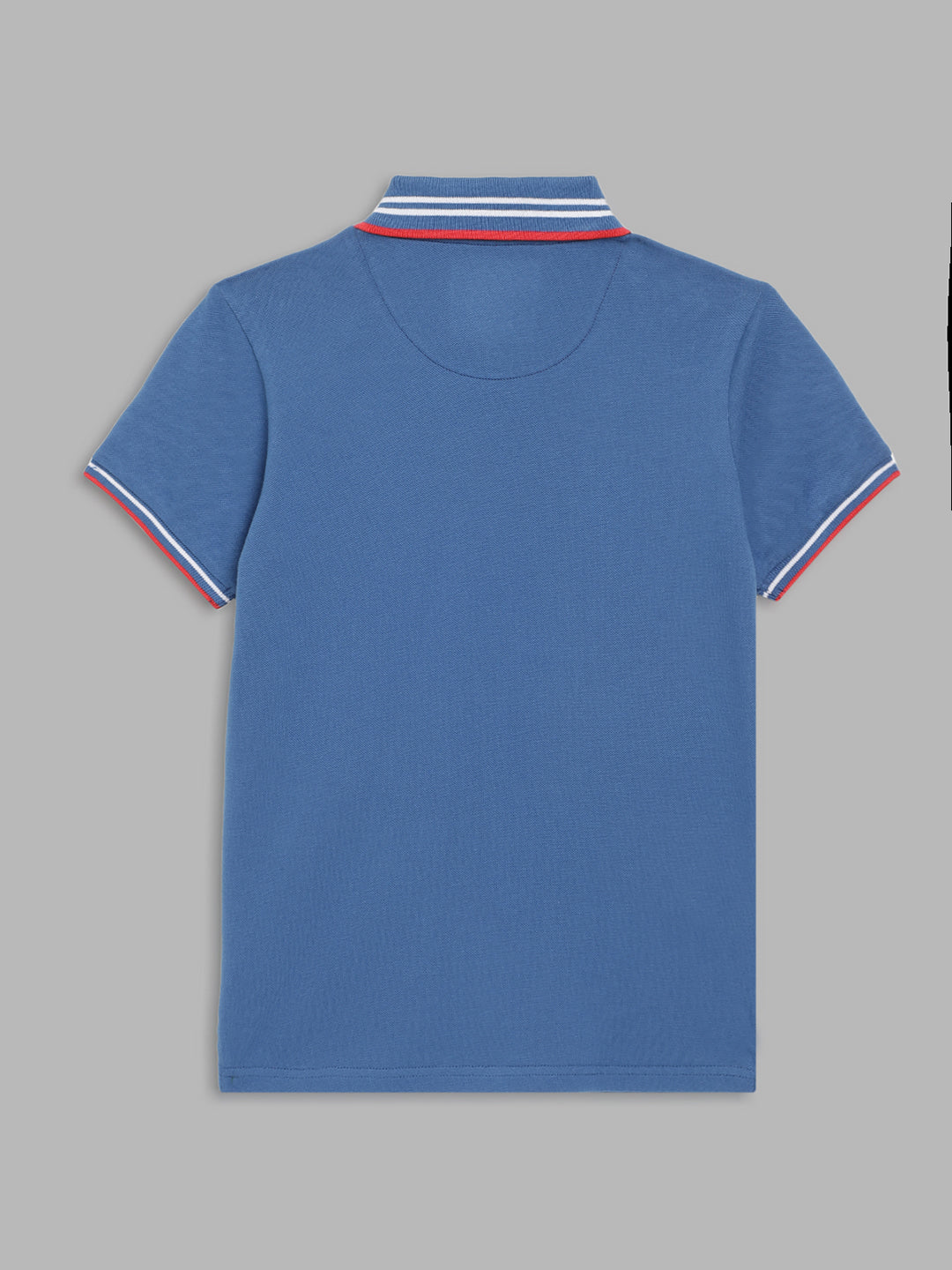 Blue Giraffe Boys Multicolor Solid Polo Collar Short Sleeves Tshirt