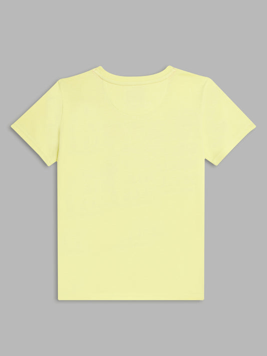 Blue Giraffe Boys Multicolor Printed Round Neck Short Sleeves Tshirt