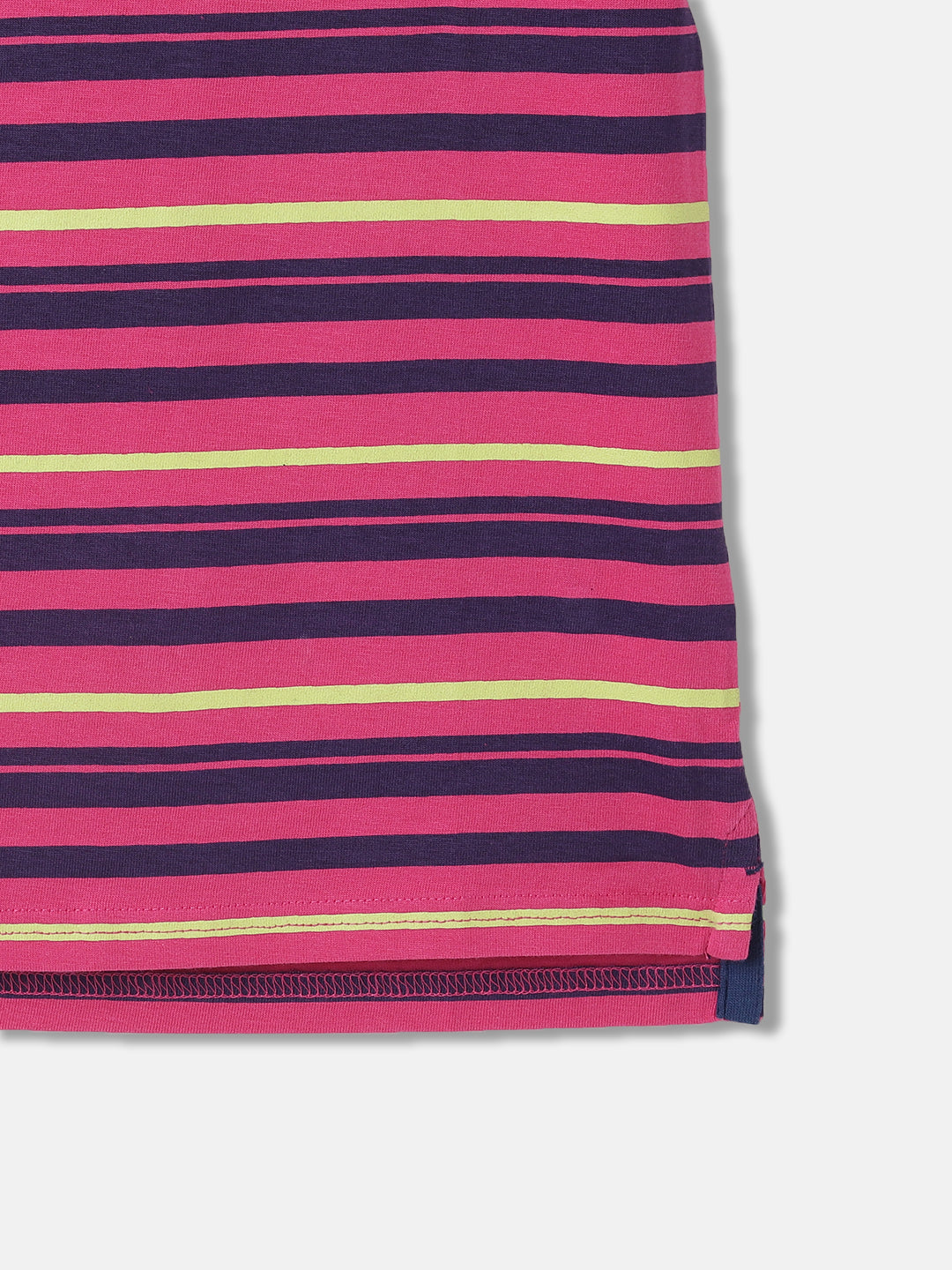 Blue Giraffe Boys Pink Striped Polo Collar Short Sleeves Tshirt