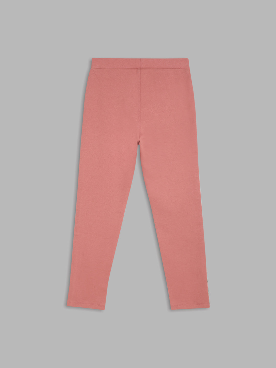 Blue Giraffe Girls Navy Blue Solid Fitted Jegging