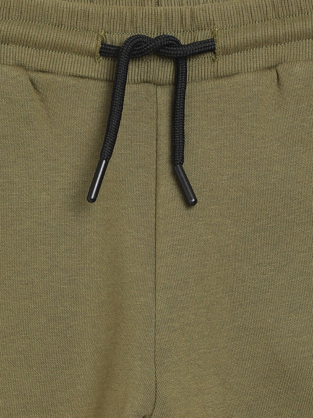 Blue Giraffe Boys Green Solid Straight Fit Mid-Rise Jogger Style Track Pants