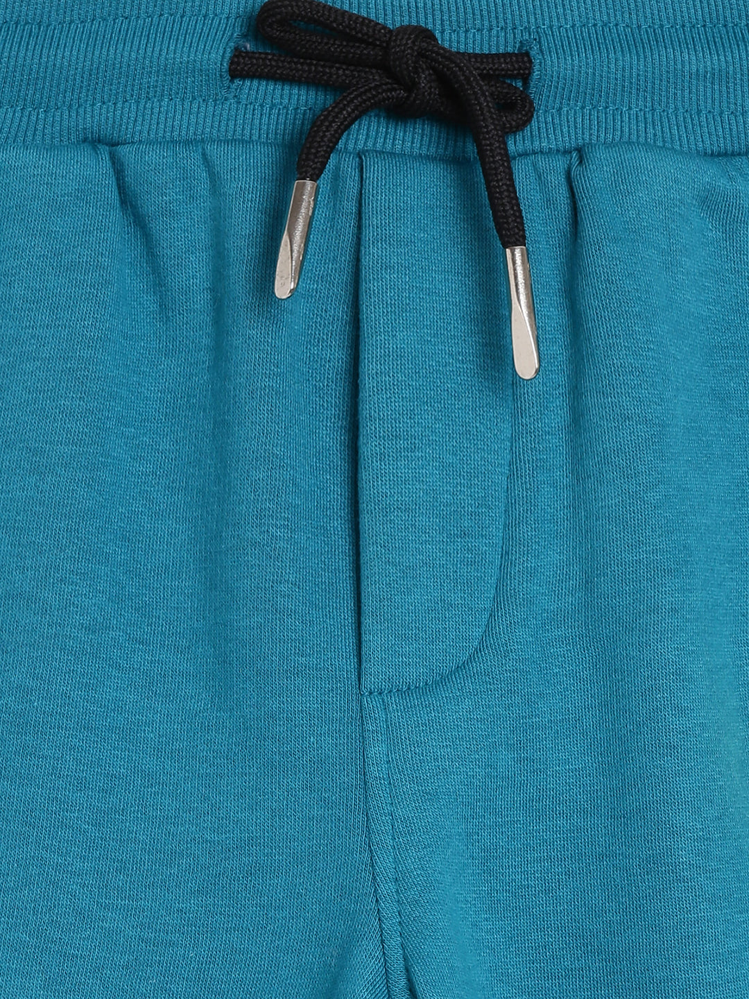 Blue Giraffe Boys Blue Colorblocked Regular Fit Mid-Rise Jogger Style Track Pants