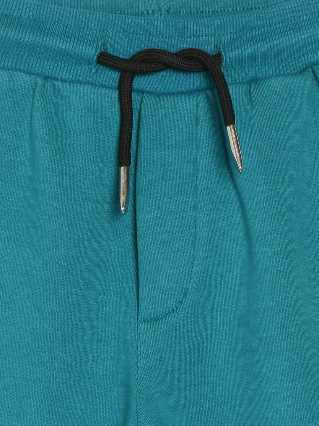 Blue Giraffe Boys Teal Solid Regular Fit Mid-Rise Jogger Style Track Pants