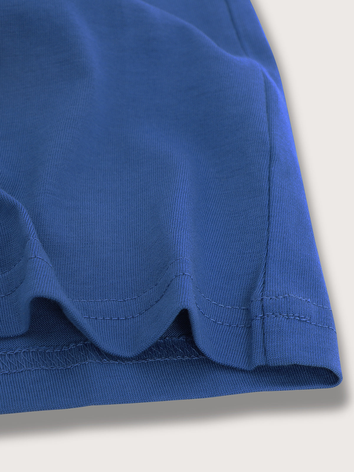 Blue Giraffe Boys Blue Solid Round Neck Short Sleeves Tshirt